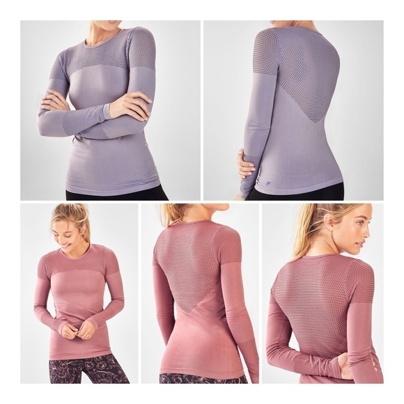 FABLETICS Musetta Seamless Long-Sleeve Top Mauve - Picture 12 of 12